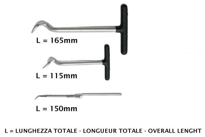 Gereedschap Buzzetti o-ring keerring demontage set 3 stuks 4943