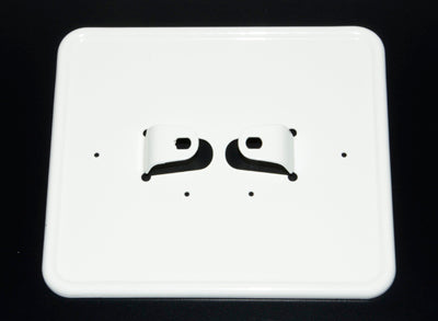 Houder kentekenplaat liggend metaal (NL) 14,5x12,5cm wit