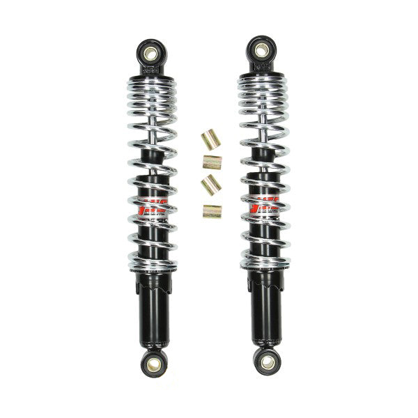 Schokbrekerset YSS pro-x serie dubbel hydraulisch 280mm zwart/chroom Tomos