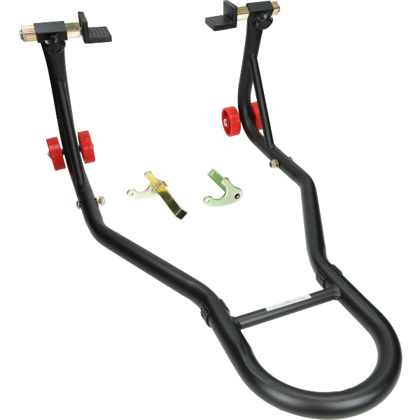 Paddock stand power + universeel professioneel achterbrug zwart bromfiets, motorfiets
