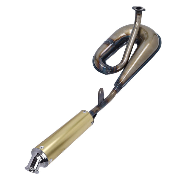Uitlaat tecno circuit (made in EU) blank/goud Tomos, A35
